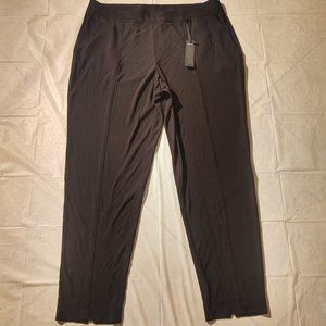NWT Plus Size Black Semi Sheer Stretchy Unlined Pants with Back Ankle Slits